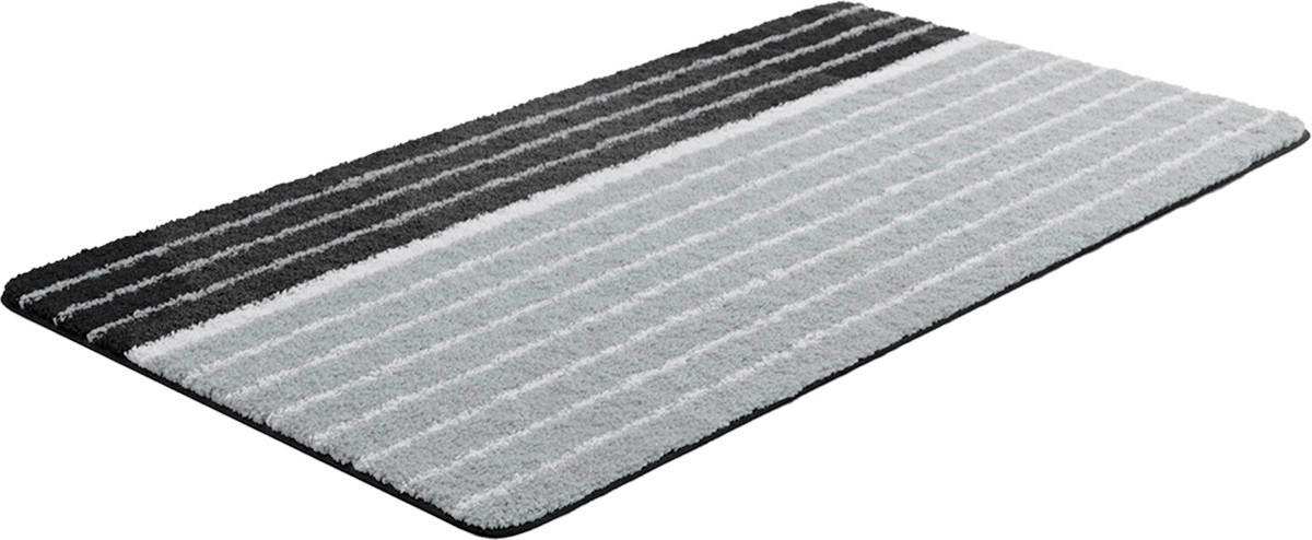 BADTEPPICH GRUND Grau 60/100 cm  - Grau, Basics, Kunststoff/Textil (60/100cm) - Grund