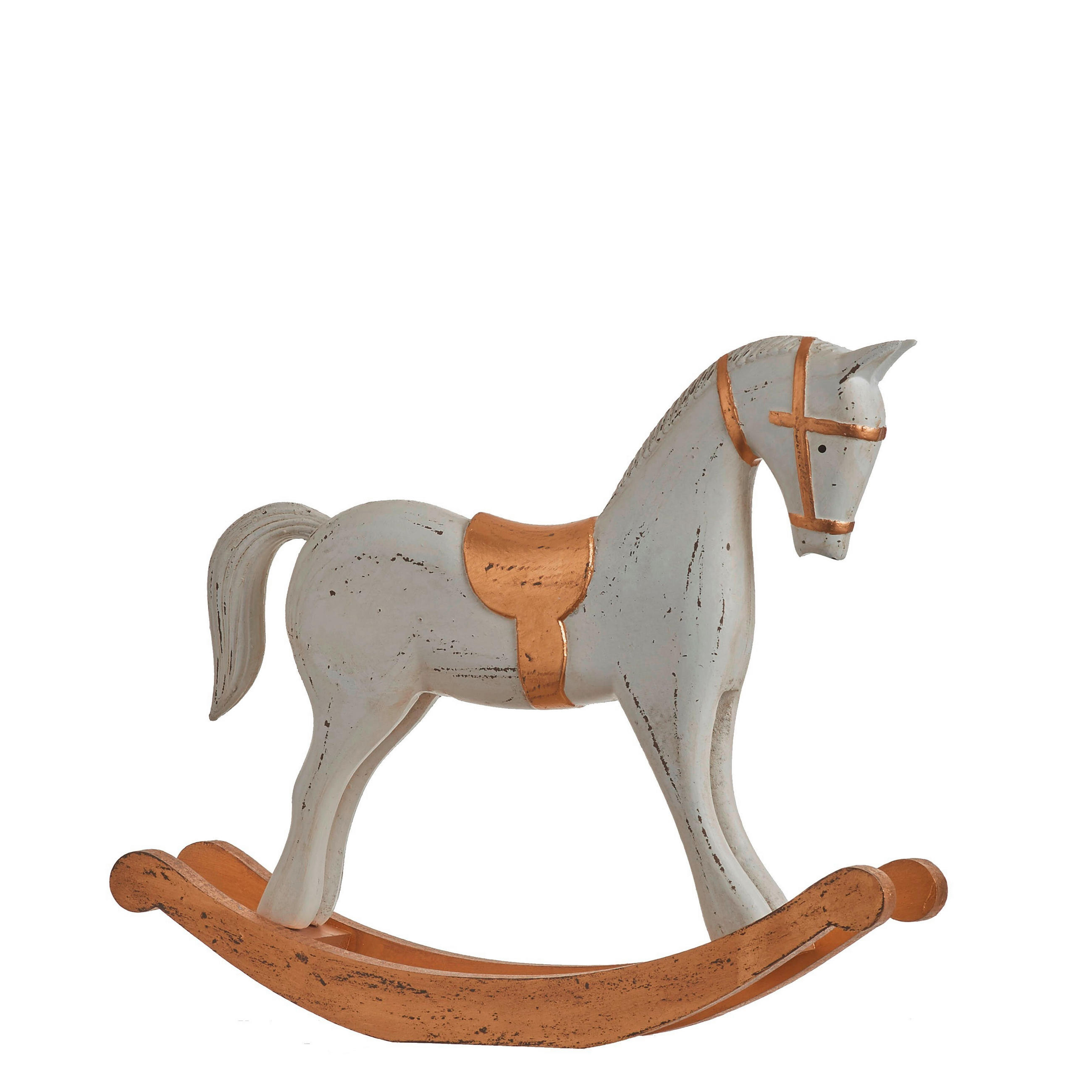 DEKORAČNÝ KÔŇ - biela, Basics, kompozitné drevo (40.0/8.0/30.0cm)