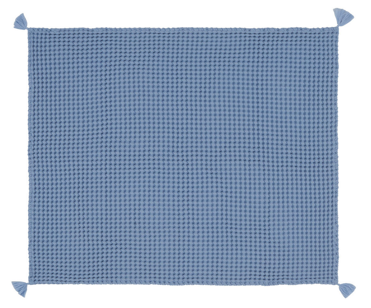COUVERTURE DOUDOU Waffle  80/100 cm  - Blau, Trend, Textil (80/100cm) - Patinio