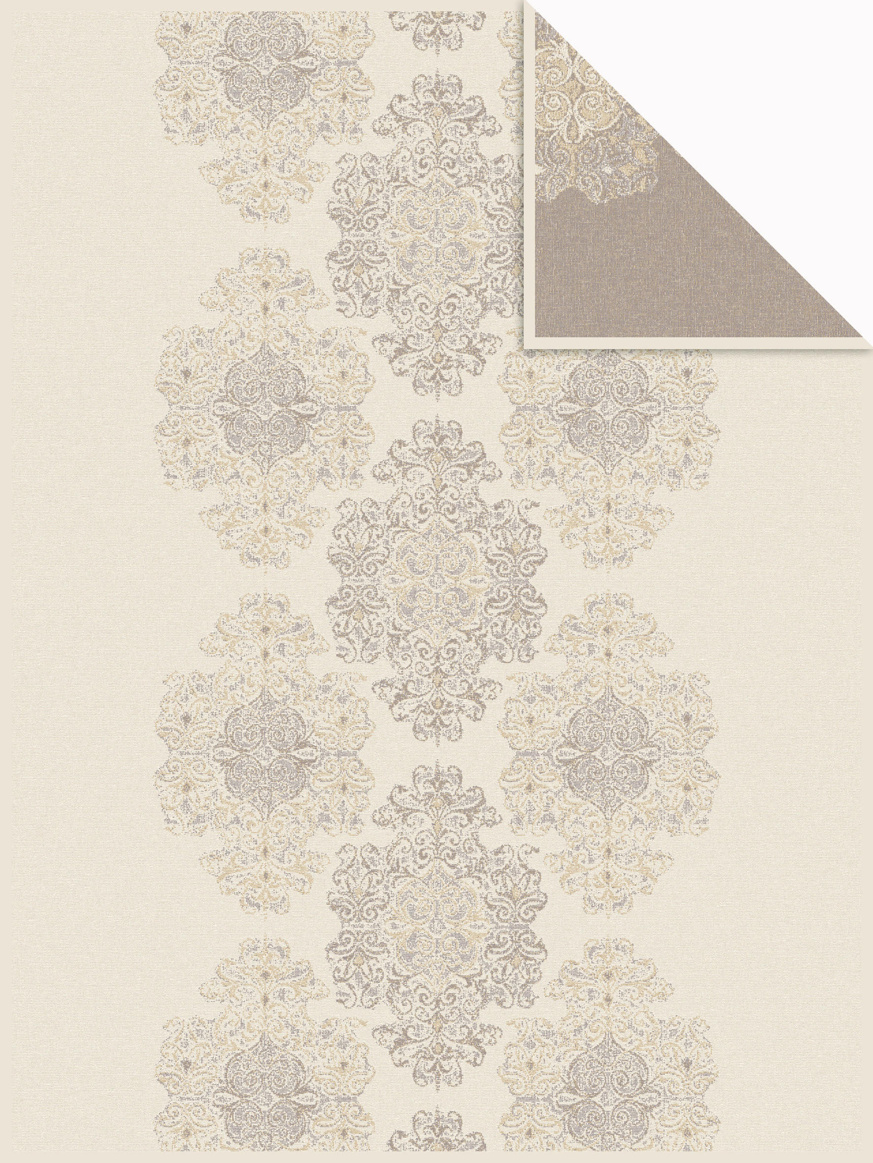 DEKORATIVNA ODEJA 150/200 cm bela, bež  - bela/bež, Romantika, tekstil (150/200cm) - Ibena