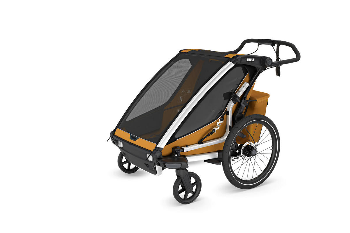 FAHRRADANHÄNGER   Chariot Sport2 dbl  - Dunkelgelb, Basics, Textil/Metall (88/34/73cm) - Thule