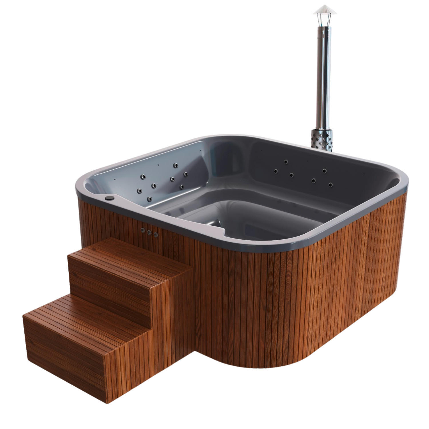 WHIRLPOOL 202/96 cm  - Perlmutt/Grau, KONVENTIONELL, Holz/Kunststoff (202/96cm)