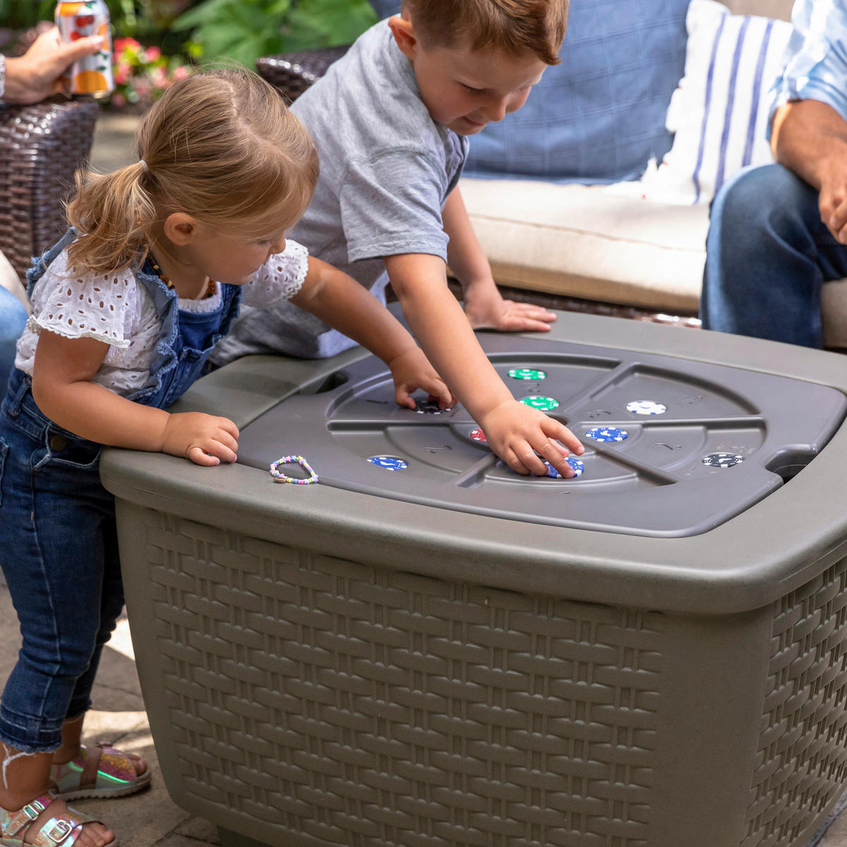 KÜHLBOX Grau  - Grau, KONVENTIONELL, Kunststoff (73,7/45,7/78,7cm) - Ambia Garden