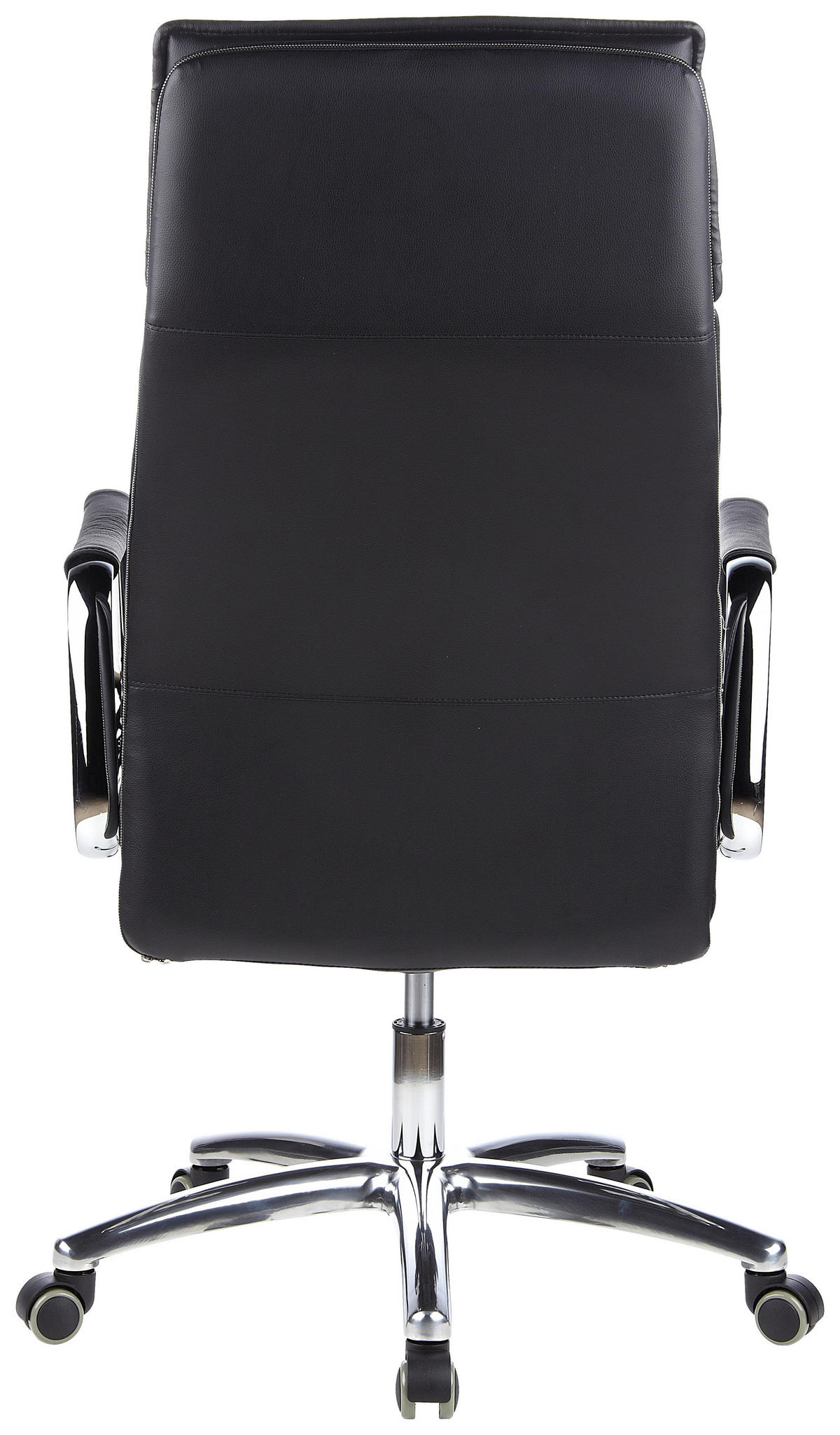 CHEFSESSEL Schwarz  - Schwarz, Basics, Leder/Kunststoff (60/130/48cm) - MID.YOU