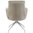 ARMLEHNSTUHL  in Edelstahl Mikrofaser  - Taupe/Edelstahlfarben, Design, Textil/Metall (62/89,5/65cm) - Novel