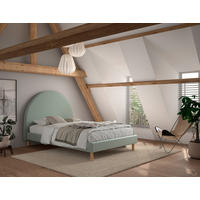 KINDER-/JUNIORBETT - Naturfarben/Grün, ROMANTIK / LANDHAUS, Holz/Textil (140/200cm) - Vipack