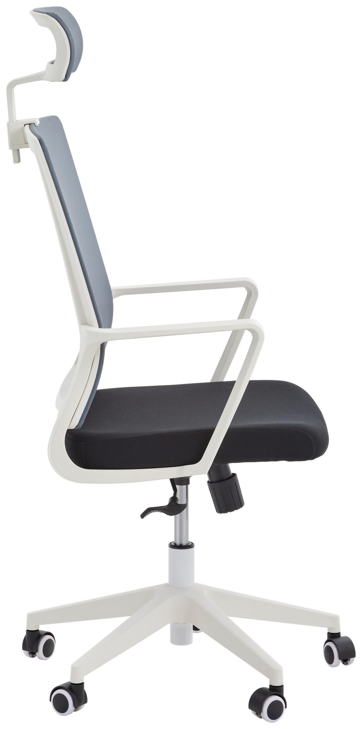 DREHSTUHL Flachgewebe, Netz Grau, Schwarz, Weiß  - Schwarz/Weiß, MODERN, Kunststoff/Textil (61,5/99-109/64cm) - home24