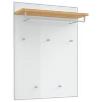GARDEROBENPANEEL  in 80/109/27 cm  - Weiss/Eichefarben, Design, Glas/Holz (80/109/27cm) - Novel