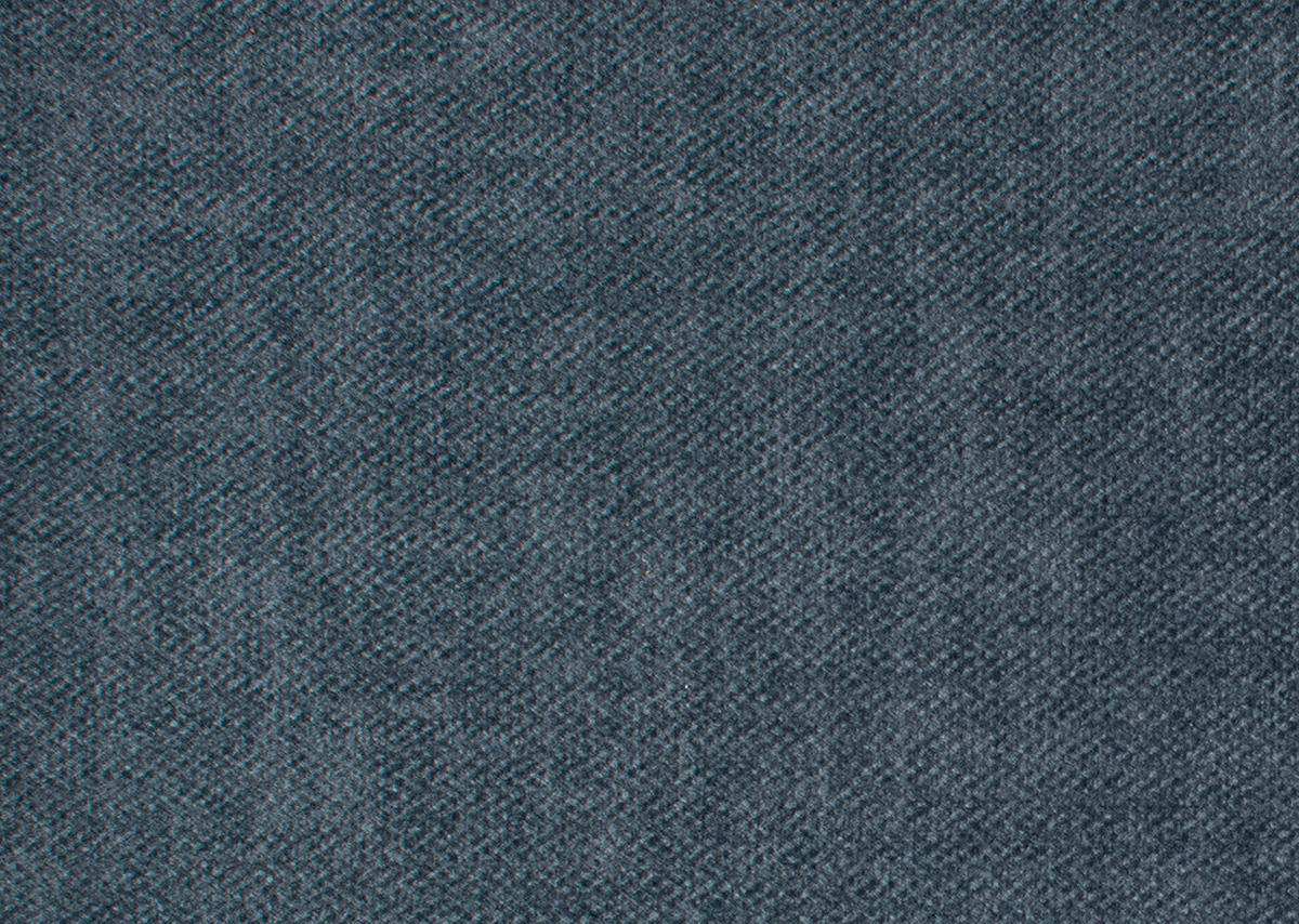 ECKSOFA in Velours Blau  - Blau/Schwarz, Design, Textil/Metall (153/283cm) - Valdera