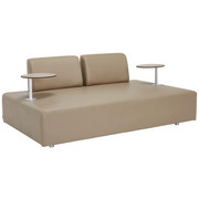 LOUNGESOFA - Hellbraun, Design, Textil/Metall (200/86/124cm) - Amatio