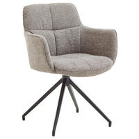 ARMLEHNSTUHL  in Webstoff  - Schwarz/Grau, Design, Textil/Metall (58/81/62cm) - Valdera