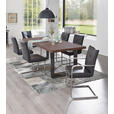 ESSTISCH in Holz, Metall 200/100/77 cm  - Eichefarben/Anthrazit, Design, Holz/Metall (200/100/77cm) - Novel
