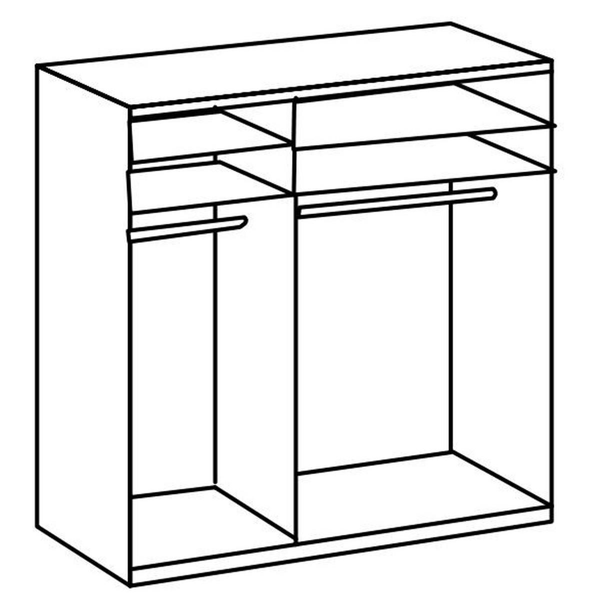 GARDEROB MED GÅNGJÄRN 150/236/58 cm 3-dörrar - vit/kromfärg, Modern, trämaterial (150/236/58cm) - MID.YOU
