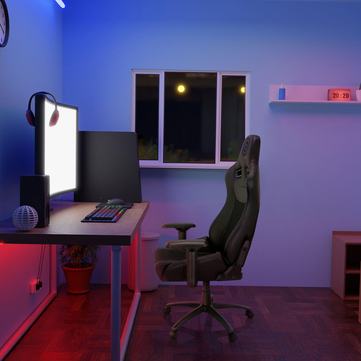 GAMING STOL tekstil črna - črna/bela, Moderno, kovina/umetna masa (74/137/66cm) - MID.YOU