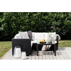 LOUNGEGRUPP  - vit/svart, Klassisk, glas/textil (59/180/64cm) - Gardenson