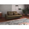 3-SITZER-SOFA Kombination Echtleder/Stoff Vliesstoff Olivgrün  - Schwarz/Olivgrün, KONVENTIONELL, Leder/Textil (212/90/122cm) - Sit & More
