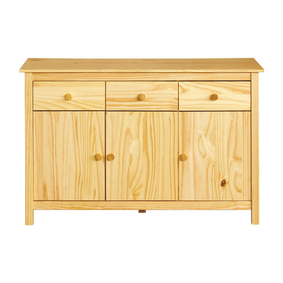 SIDEBOARD  129/80/40 cm 3 Schublade(n)  - Naturfarben, Basics, Holz (129/80/40cm) - Livetastic