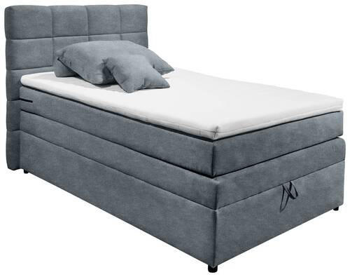 BOXSPRINGBETT 120/200 cm  in Anthrazit  - Anthrazit, KONVENTIONELL, Kunststoff (120/200cm) - MID.YOU