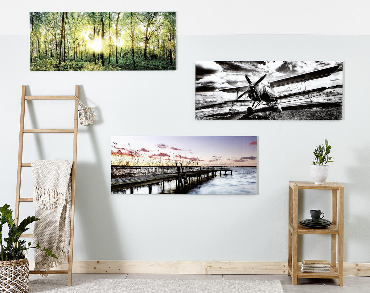 GLASBILD Landschaft & Natur 125/50 cm  - Multicolor, Natur, Glas (125/50cm) - Euroart