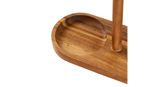 ESSIG-/ÖL-MENAGE - Klar/Akaziefarben, LIFESTYLE, Glas/Holz - Novel