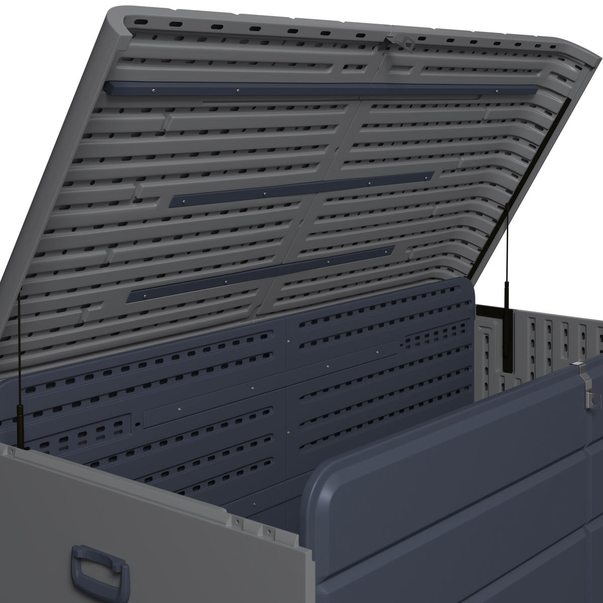 KISSENBOX 173/86/82 cm  - Anthrazit/Hellgrau, Design, Kunststoff/Metall (173/86/82cm) - Ambia Garden