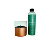 ASZTALI KANDALLÓ - fekete/áttetsző, Trend, Üveg/fém (0.8kg)