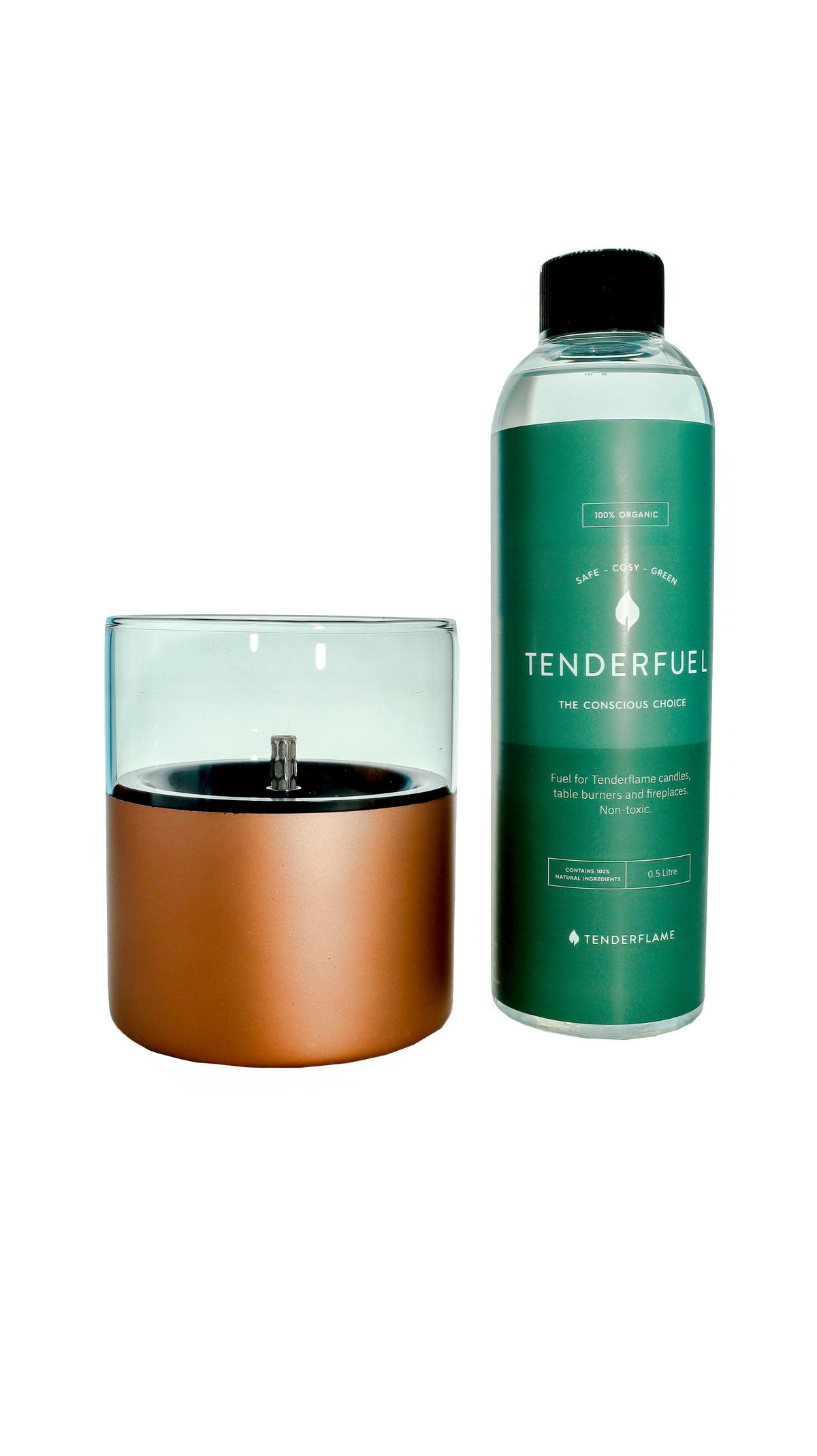 ASZTALI KANDALLÓ - fekete/áttetsző, Trend, Üveg/fém (0.8kg)