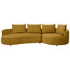 BIGSOFA in Chenille Currygelb  - Currygelb/Schwarz, Design, Kunststoff/Textil (322/82/154cm) - home24