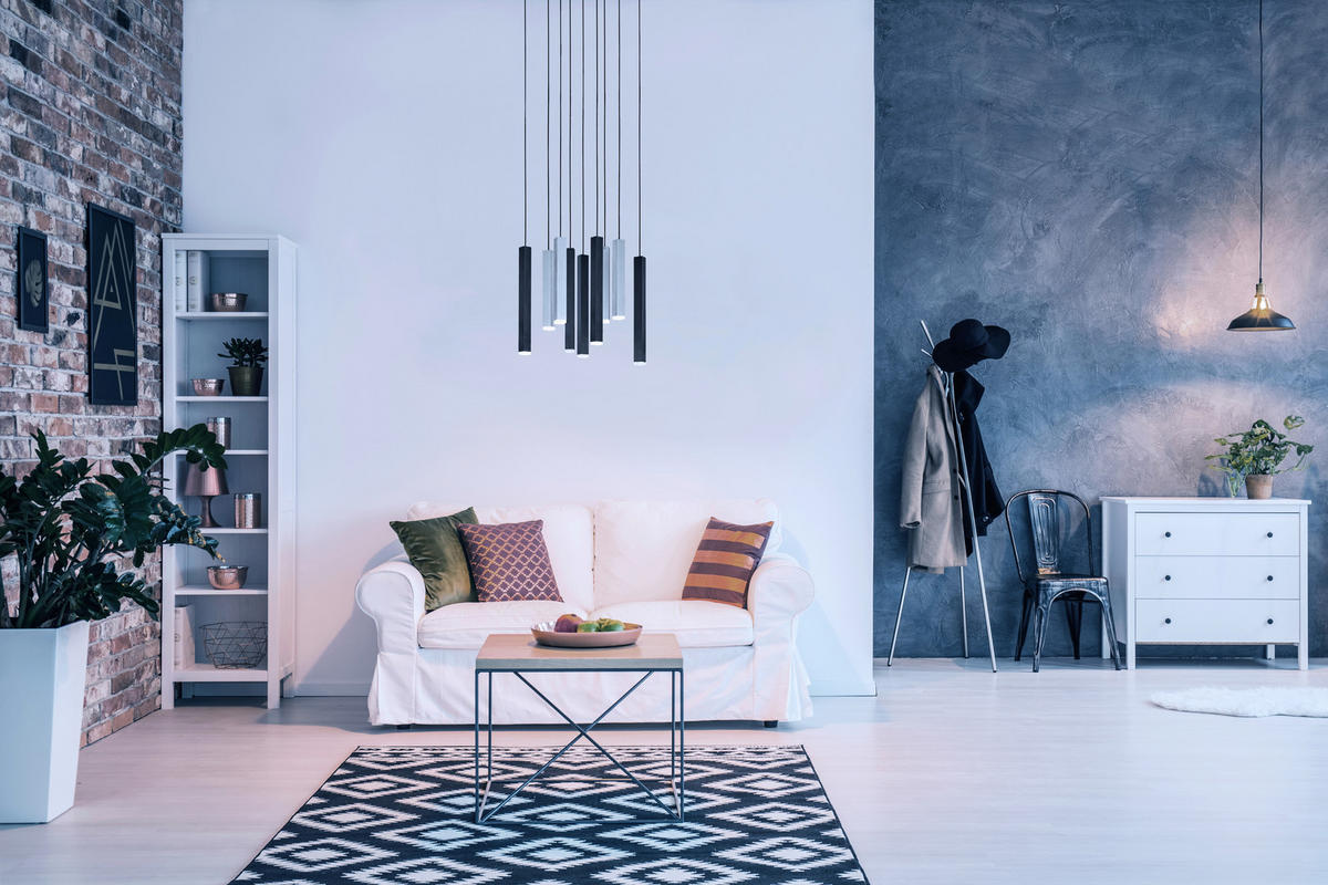 LED-HÄNGELEUCHTE CIVETO 35/35/240 cm  - Schwarz/Nickelfarben, Design, Metall (35/35/240cm) - Trio Leuchten