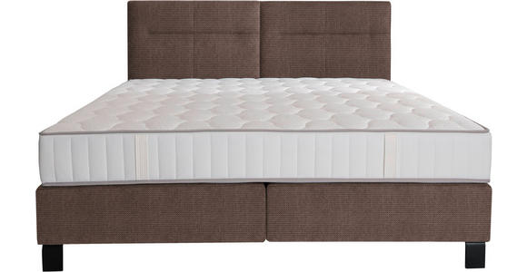 BOXSPRINGBETT 240/220 cm  in Hellbraun  - Hellbraun/Schwarz, KONVENTIONELL, Textil/Metall (240/220cm) - Esposa