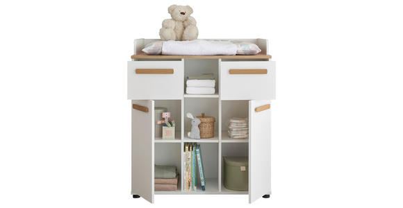 WICKELKOMMODE 89,2/100,2/70 cm  - Eiche Artisan/Weiß, Basics, Holzwerkstoff/Kunststoff (89,2/100,2/70cm) - My Baby Lou