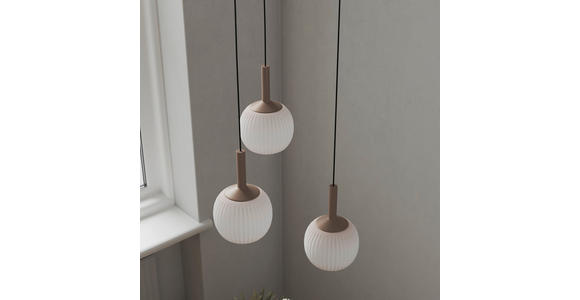 LED-HÄNGELEUCHTE 43/150 cm  - Weiß, Design, Glas/Metall (43/150cm) - Novel