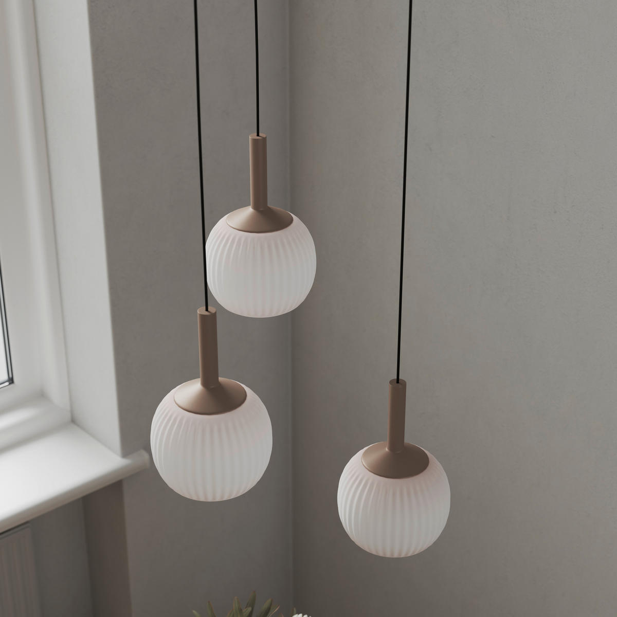 LED-HÄNGELEUCHTE 43/150 cm    - Weiss, Design, Glas/Metall (43/150cm) - Novel