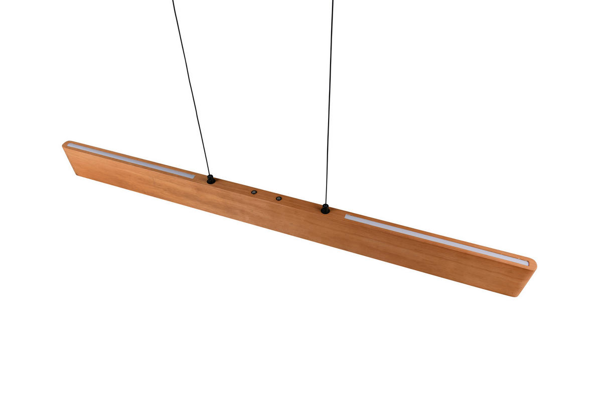LED-HÄNGELEUCHTE 115/60-150/9 cm   - Schwarz/Naturfarben, Natur, Holz/Metall (115/9/60-150cm) - Trio Leuchten