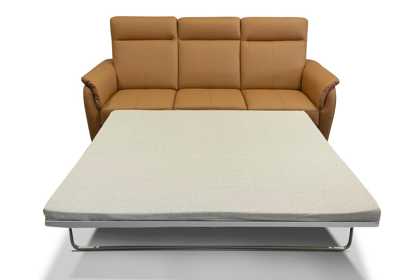 ÜLŐGARNITÚRA bőr mustársárga  - mustársárga/fekete, Basics, műanyag/bőr (212/100/94cm) - Andante
