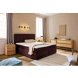 BOXSPRINGBETT 180/200 cm  in Beere  - Beere/Schwarz, Design, Kunststoff/Textil (180/200cm) - Xora