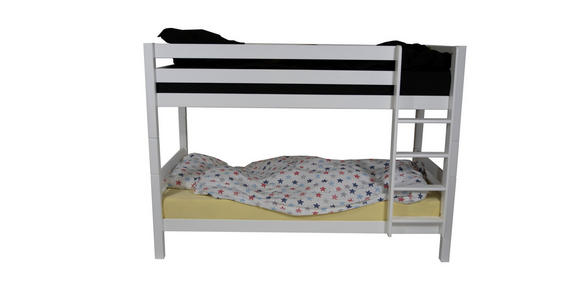 ETAGENBETT 90/200 cm Weiß - Weiß, KONVENTIONELL, Holz (90/200cm) - Linea Natura