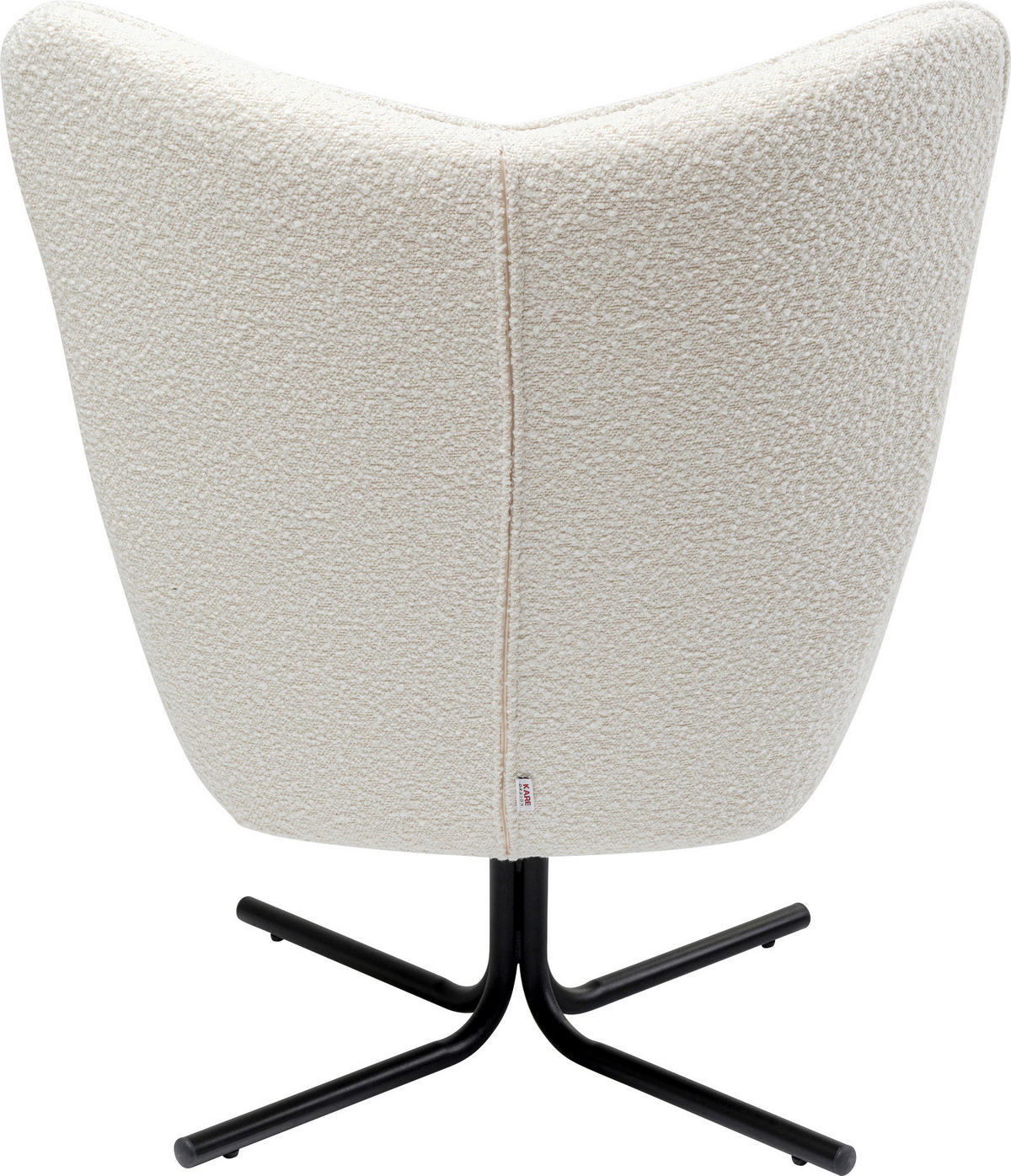 SESSEL Bouclé Beige    - Beige/Schwarz, Design, Textil/Metall (82/95/73cm) - Kare-Design