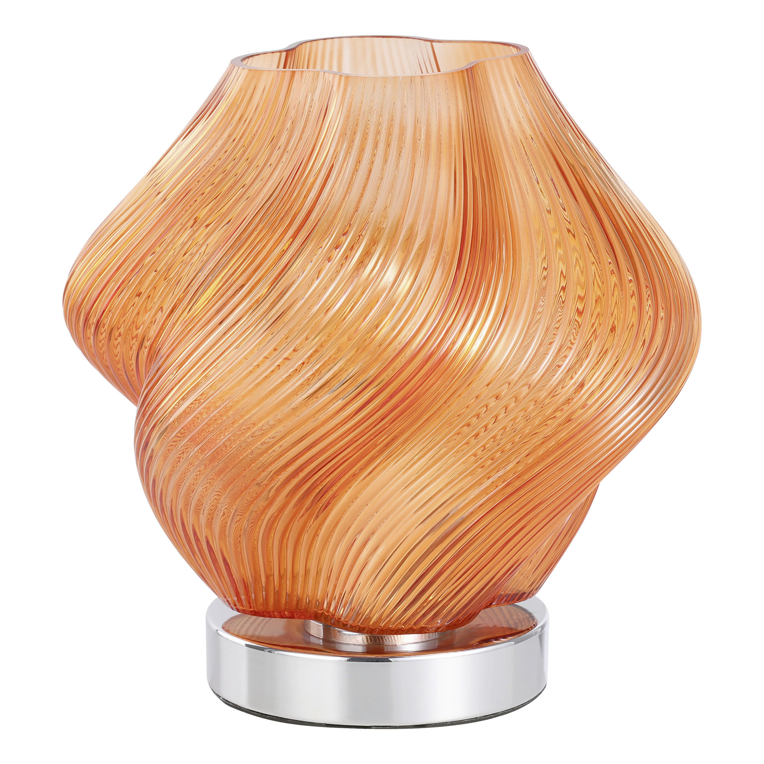 TISCHLEUCHTE 22/23 cm  - Orange, Design, Glas/Metall (22/23cm) - Eglo