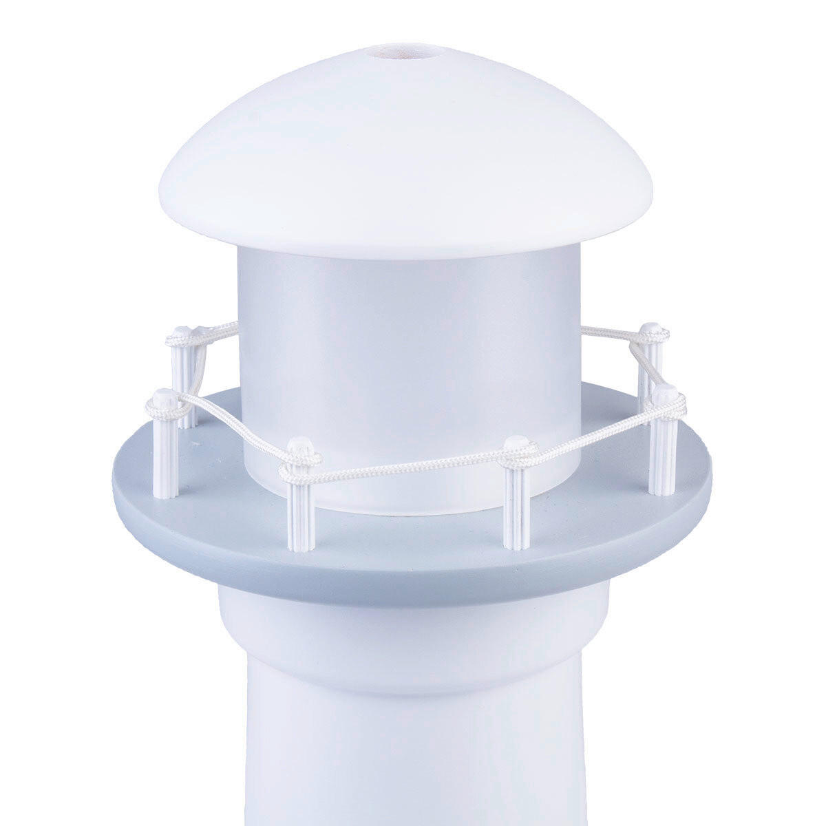 KINDERTISCHLEUCHTE Leuchtturm 12,5/31 cm  - Weiß/Grau, Basics, Holz/Kunststoff (12,5/31cm)