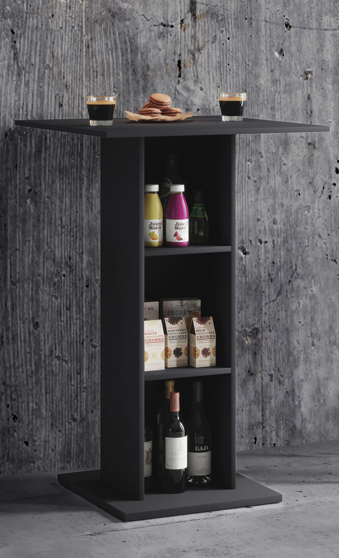 BARBORD i trämaterial  70/70/108 cm  - svart, Basics, trämaterial (70/70/108cm) - MID.YOU