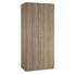 DREHTÜRENSCHRANK 2-türig Eichefarben - Eichefarben/Silberfarben, Design, Holzwerkstoff/Kunststoff (91/197/54cm) - Carryhome