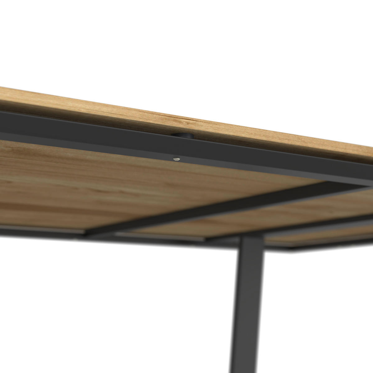 GARTENTISCH 200/100/76 cm Holz, Metall rechteckig  - Anthrazit/Teakfarben, Design, Holz/Metall (200/100/76cm) - Amatio