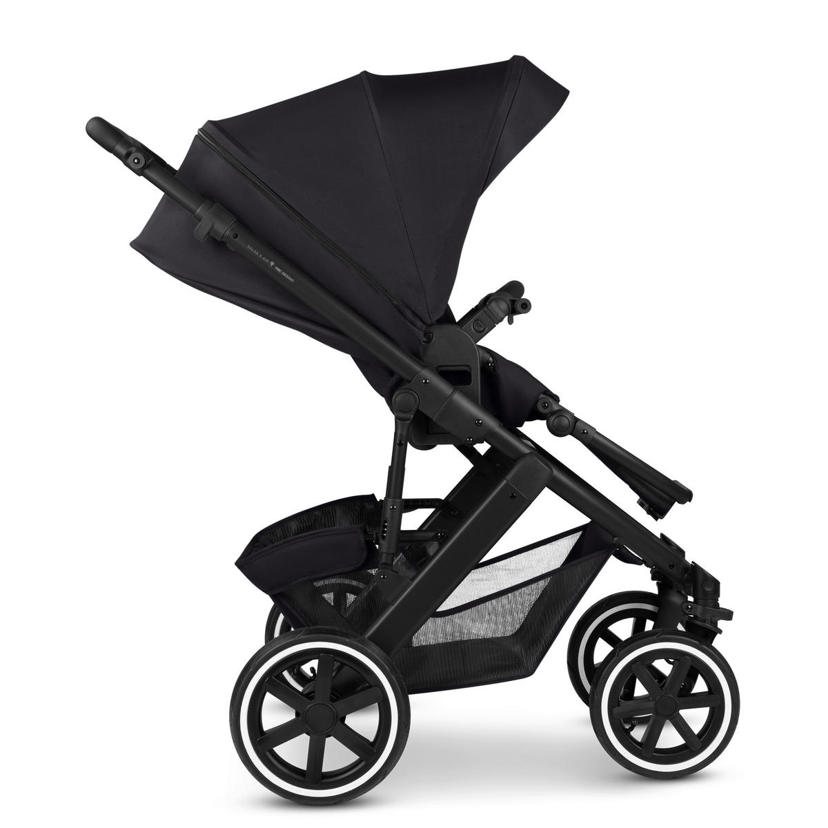 KINDERWAGENSET Salsa 5 Air 3in1 Set Calla  - Schwarz, Basics, Textil/Metall (63/118/95.5cm) - ABC Design