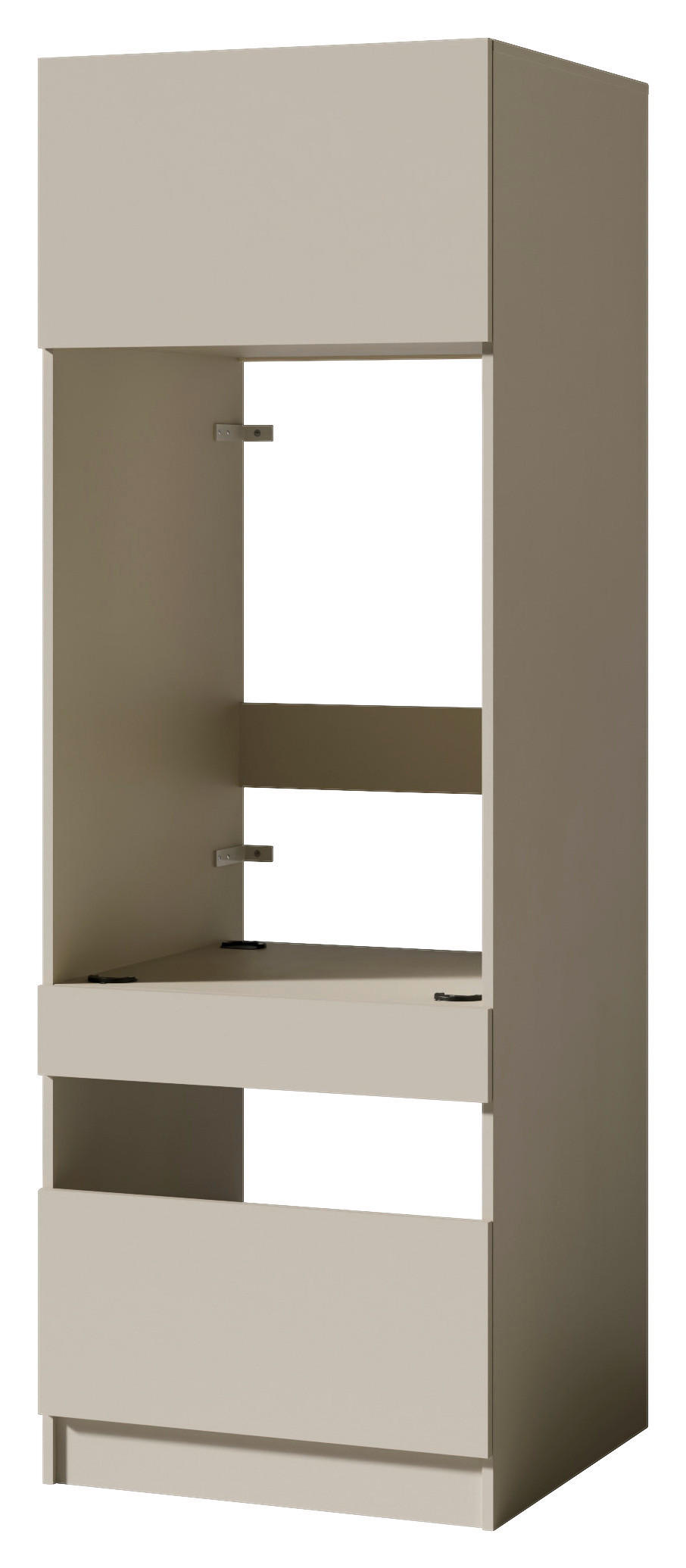 WASCHMASCHINENSCHRANK 68/200/68 cm  in Kaschmir  - Kaschmir/Schwarz, Design, Holzwerkstoff/Metall (68/200/68cm) - Milino