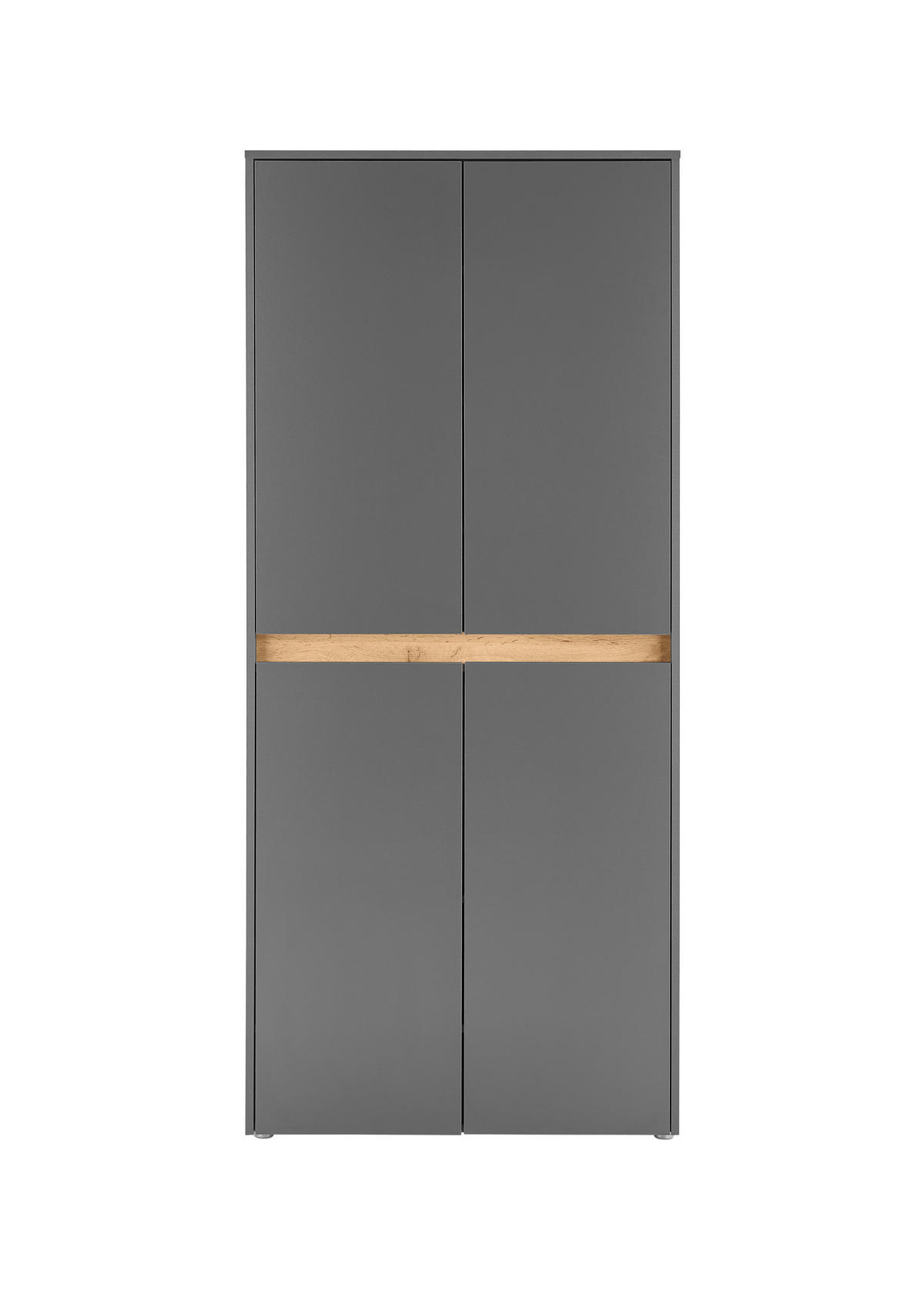 SCHUHSCHRANK Anthrazit, Eiche Wotan  - Anthrazit/Eiche Wotan, Design, Holzwerkstoff/Kunststoff (85/195/35cm) - Modante