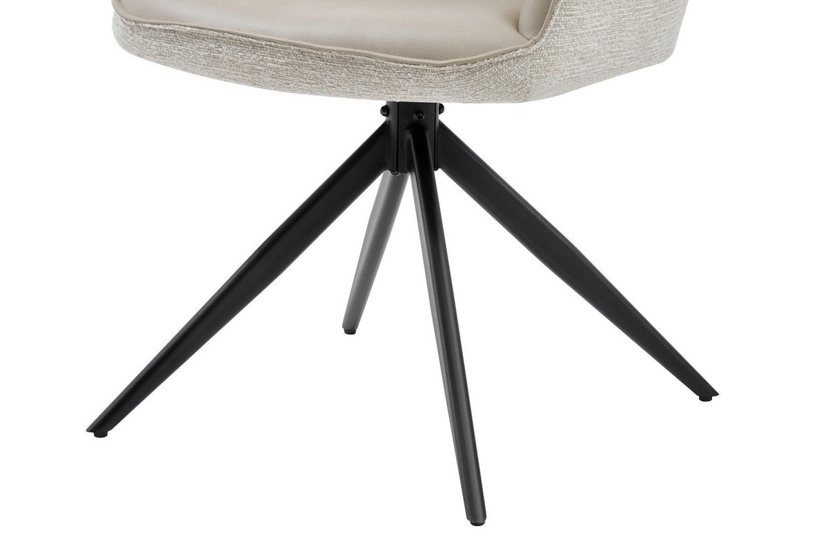 STOLICA S NASLONOM ZA RUKE  crna, taupe  drvo, metal, tekstil      - crna/taupe, Moderno, drvo/metal (58/87/61,5cm) - Livetastic