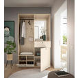 GARDEROBE 4-teilig  in 120/200/50 cm  - Kaschmir/Eichefarben, Design, Glas/Holzwerkstoff (120/200/50cm) - Xora
