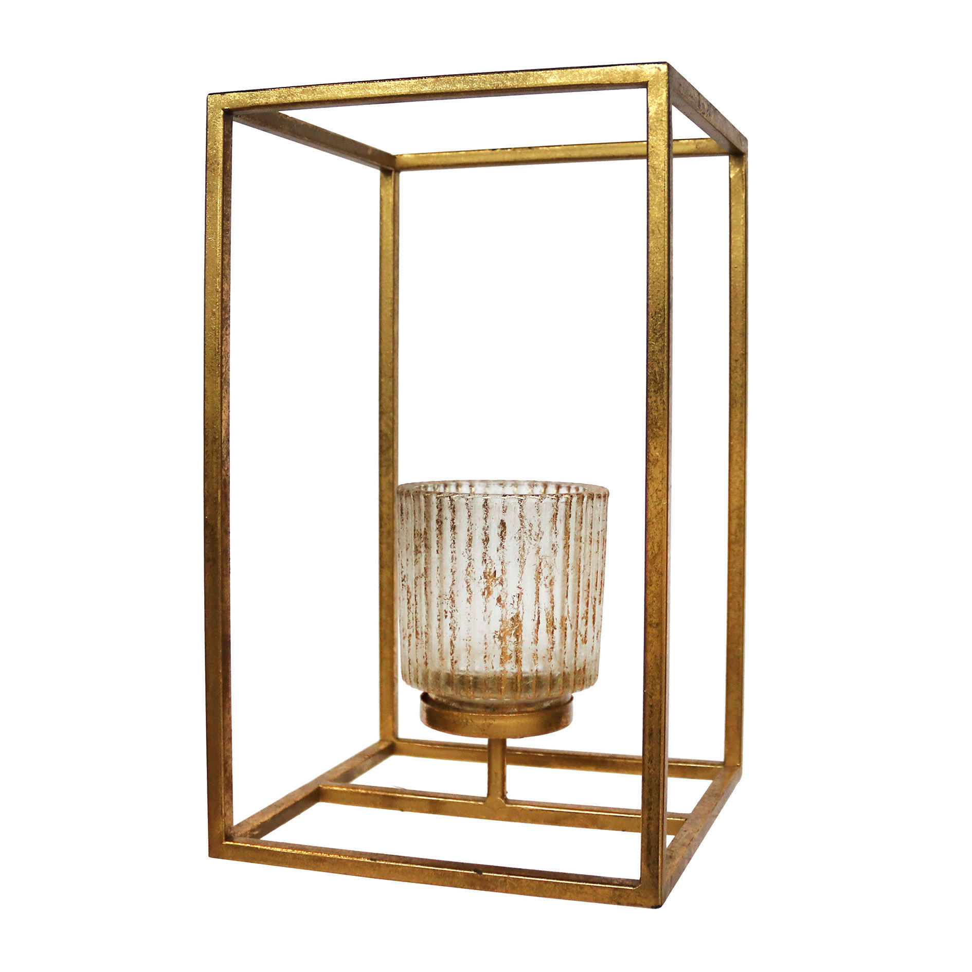TEELICHTHALTER - Goldfarben, Trend, Glas/Metall (18/30/18cm) - P & B