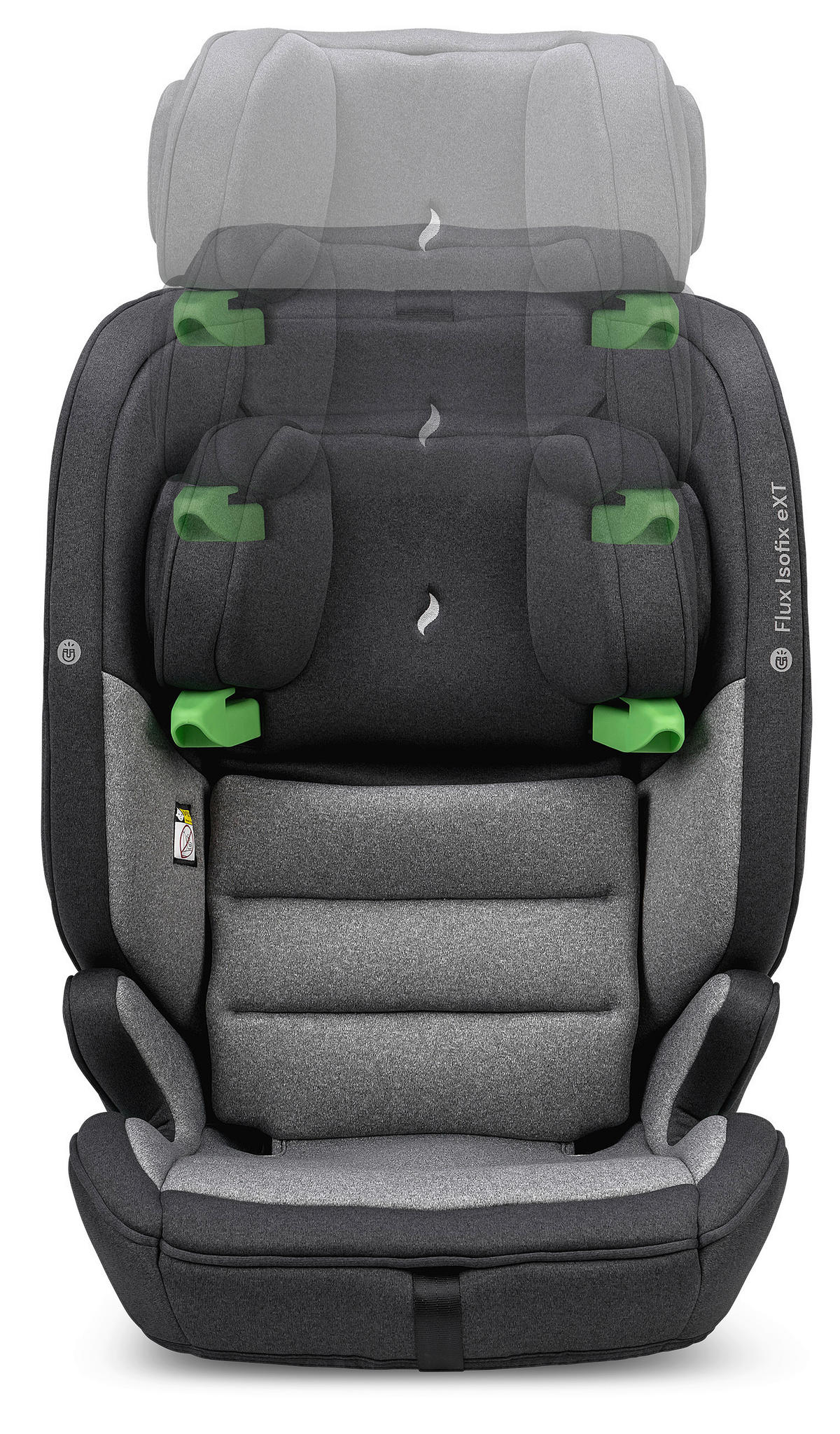 KINDERAUTOSITZ Flux Isofix eXT  - Schwarz/Grau, Basics, Kunststoff/Textil (44/61.5/47cm) - Osann
